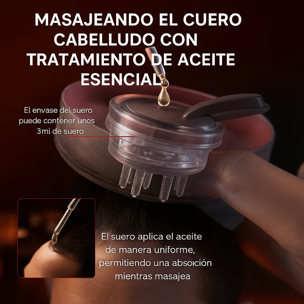 Cepillo Masajeador Capilar con Luz LED Roja + 🎁Aceite de Crecimiento CAPILAR | Tecnotodo