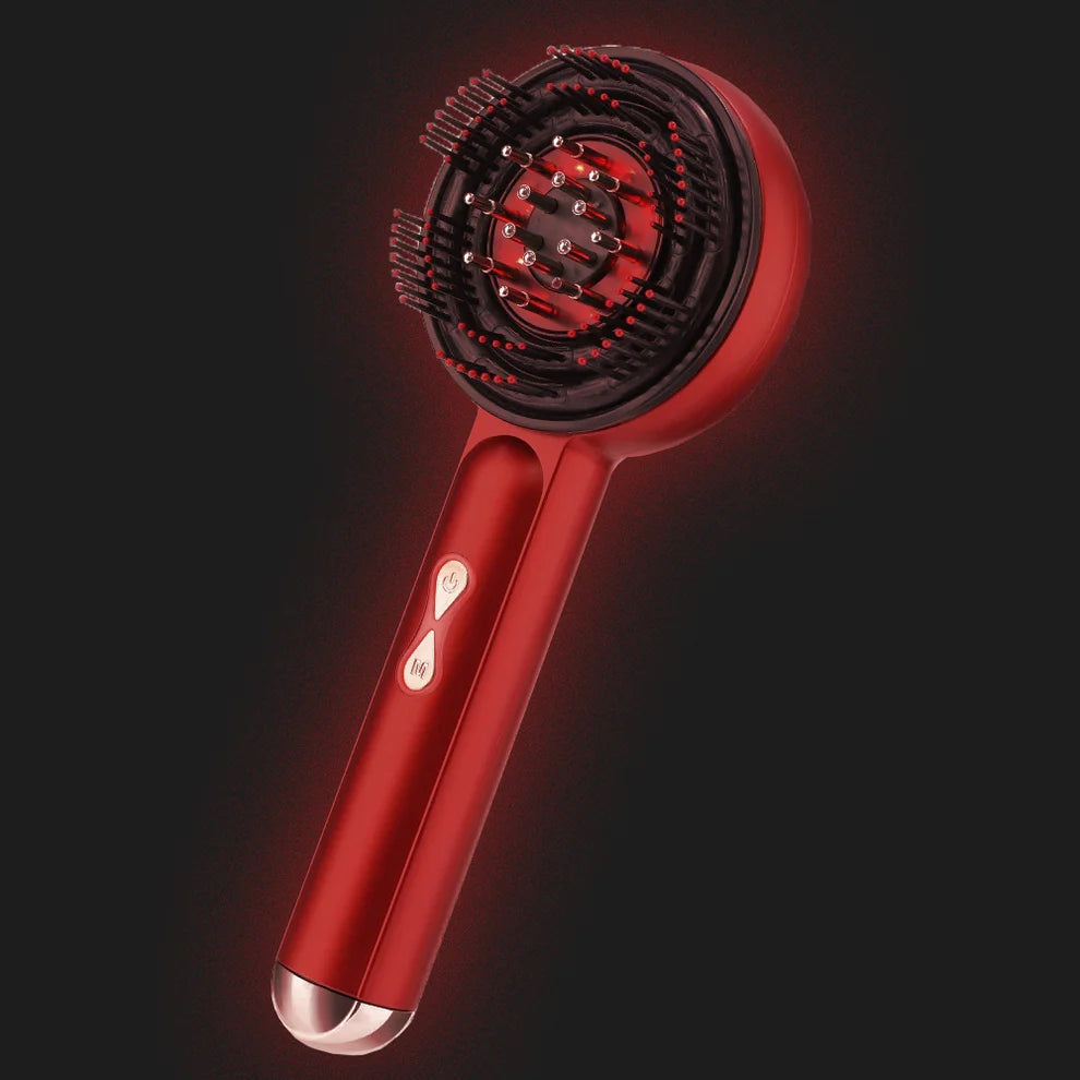 Cepillo Masajeador Capilar con Luz LED Roja + 🎁Aceite de Crecimiento CAPILAR | Tecnotodo