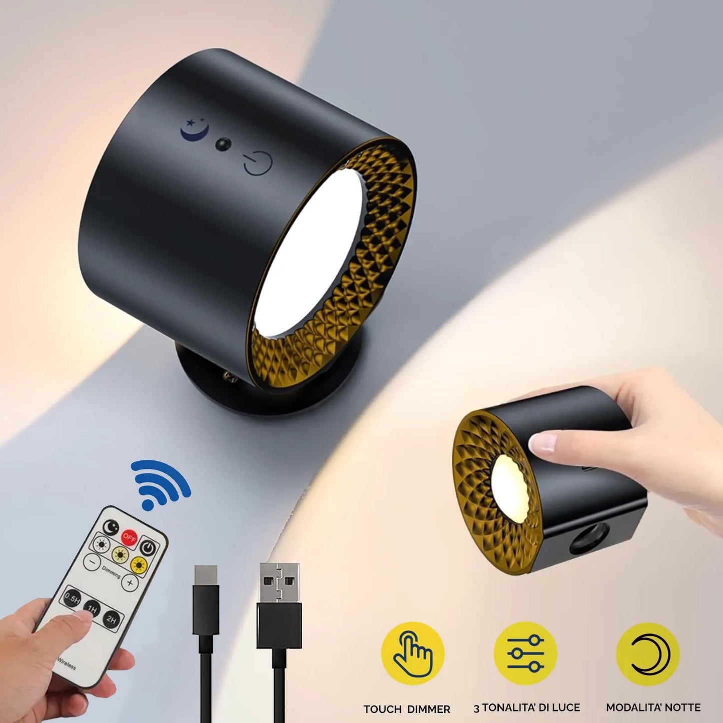 Lámpara Recargable MAGNETICA Lúmina OFERTA 2X1 – Luz Ambiental y Multiusos | 1 AÑO DE GARANTÍA